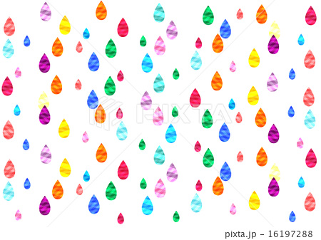 雫 背景 雨 カラフルのイラスト素材 Pixta