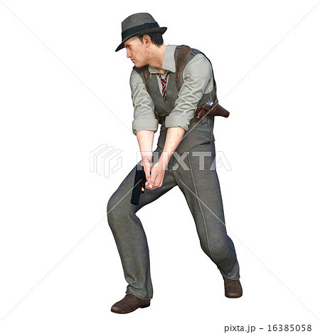 ショルダーホルスターのイラスト素材