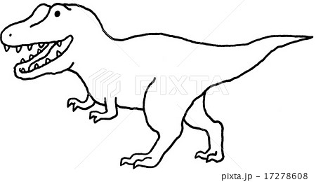 化石 絶滅 ティラノサウルス 凶暴のイラスト素材
