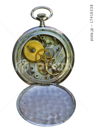 時計 懐中時計 ギア 歯車の写真素材