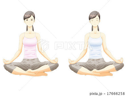 あぐらのイラスト素材