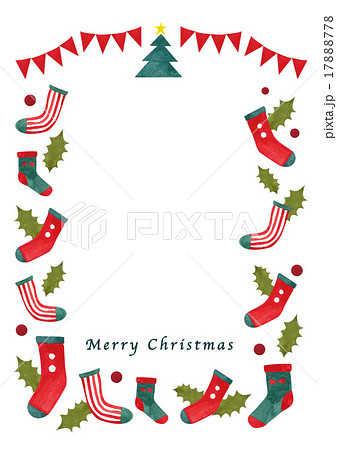 クリスマス クリスマスカード メッセージカード 便箋のイラスト素材