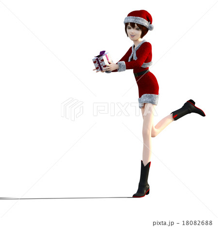 コスチューム 衣装 クリスマス ワンピースのイラスト素材