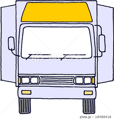 運送トラック トラック 運輸 手書きの写真素材