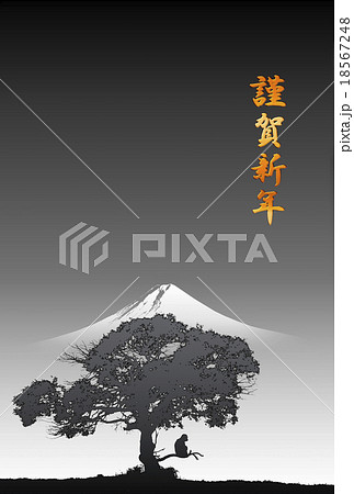 白黒 富士山 モノクロ モノトーンのイラスト素材 白黒 富士山 モノクロ モノトーンのイラスト素材