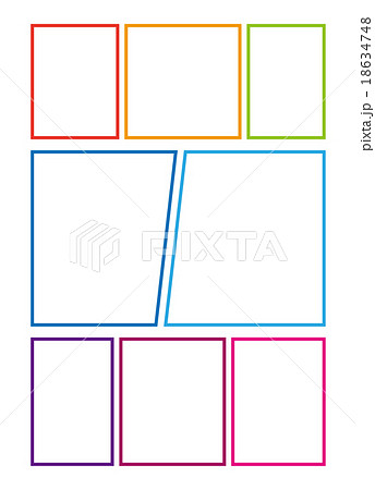 枠 コマ割り コマ マンガのイラスト素材 Pixta