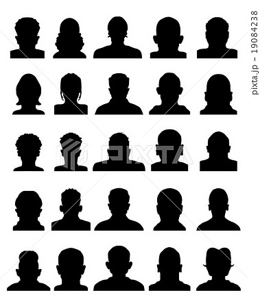 アイコン アバター 横顔 横のイラスト素材