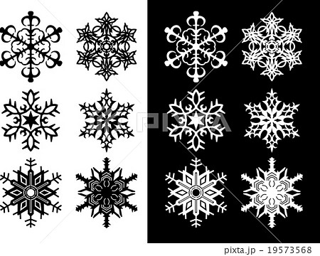 雪 結晶 折り紙 切り絵 冬の写真素材 Pixta