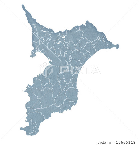 千葉県地図のイラスト素材