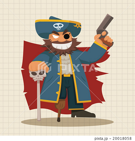 海賊 キャプテン 船長 パイレーツのイラスト素材