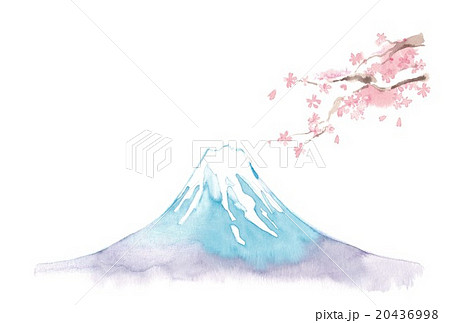 富士 桜 富士山 山のイラスト素材