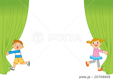 舞台幕のイラスト素材