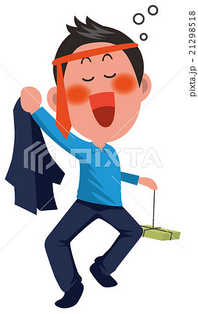 酔っ払い ビジネスマン 歩く 男性のイラスト素材