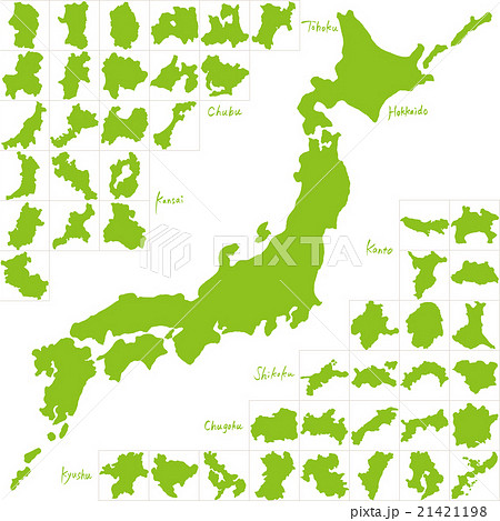 福島 福島県 地図 白地図のイラスト素材