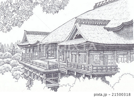 Kiyomizudera Temple Illustrations