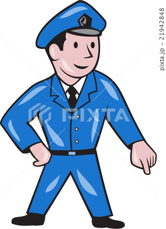 警察官 おまわりさん 警察 帽子 イラスト ポリスの写真素材