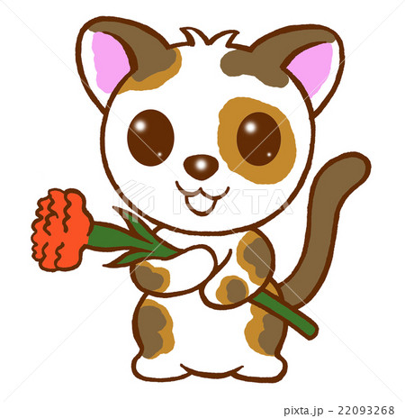 父の日 猫 ありがとう 動物のイラスト素材