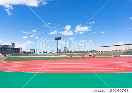 新潟市陸上競技場の写真素材