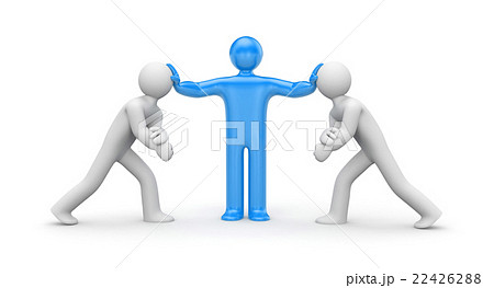 3dイラスト 葛藤 決定 審判のイラスト素材
