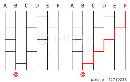 あみだくじのイラスト素材