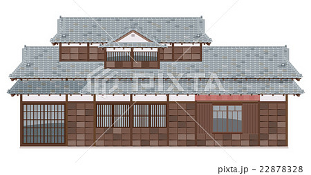 日本家屋 古民家 住宅 家のイラスト素材