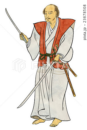 二刀流の写真素材