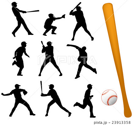 Baseball Players Collectionのイラスト素材