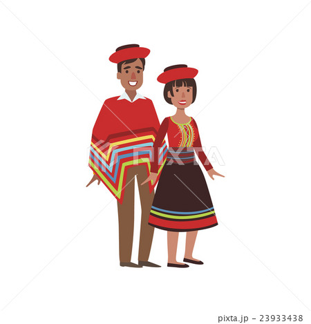 ポンチョ 服 男の人のイラスト素材