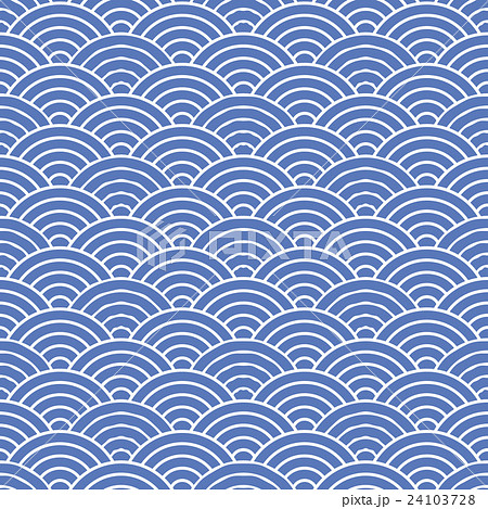 和柄 青海波文様 青海波 パターンのイラスト素材