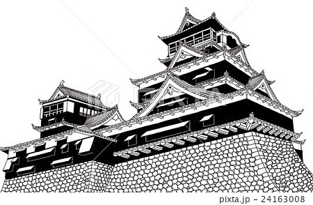 熊本城のイラスト素材集 ピクスタ