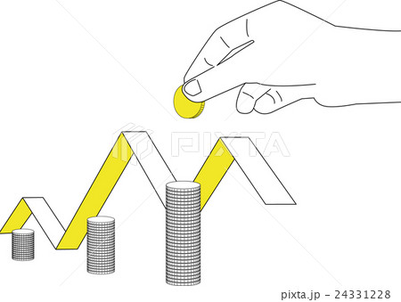 ドルコスト平均法のイラスト素材