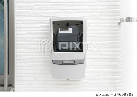 デジタル電気メーターボックスの写真素材 , PIXTA
