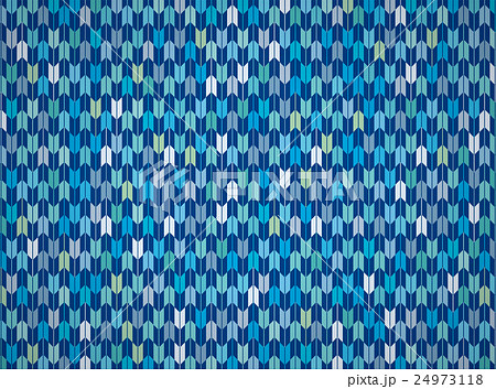 和柄 柄 矢羽絣 青のイラスト素材
