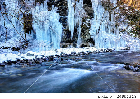 大滝氷まつりの写真素材