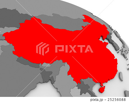 中国 中華人民共和国 地図 イラストのイラスト素材 Pixta