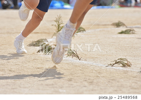 砂埃走る 行事 走るの写真素材