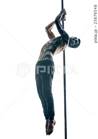 人物 男性 ポールダンス ポールダンサーの写真素材 人物 男性 ポールダンス ポールダンサーの写真素材