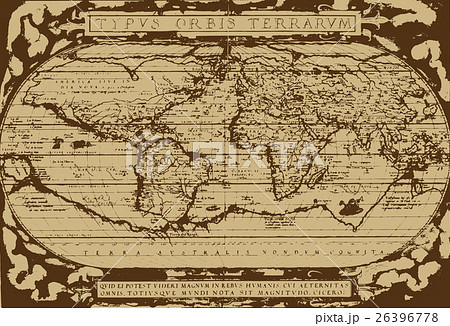 大航海時代 世界地図 古地図の写真素材