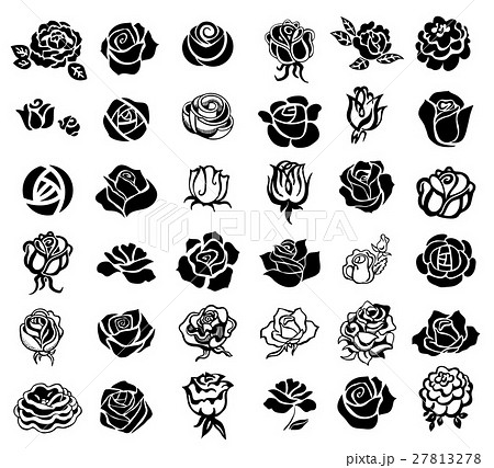 Roses Design Elementsのイラスト素材 27813278 Pixta