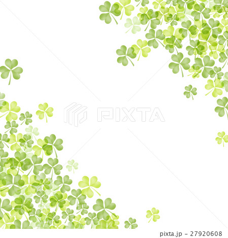 枠 植物 葉 白抜きのイラスト素材