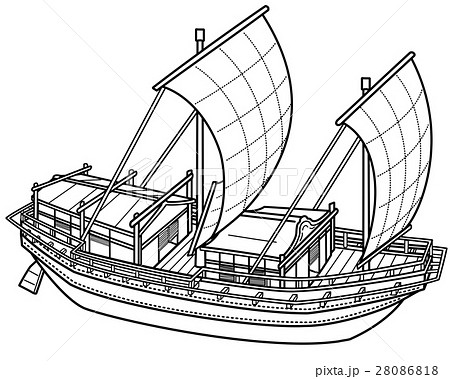 和船のイラスト素材