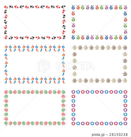 夏 夏素材 飾り枠 フレームのイラスト素材