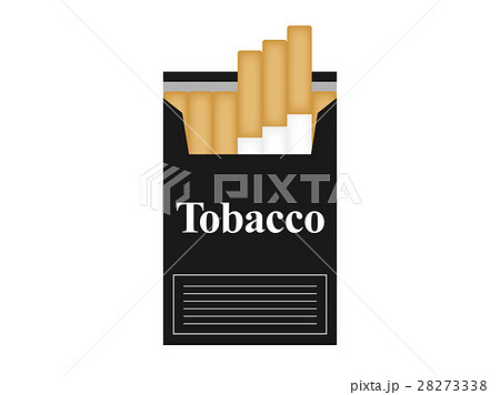 タバコ 嗜好品 イラスト 箱の写真素材