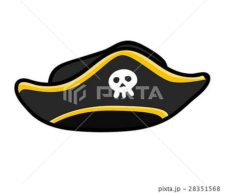 海賊 帽子 ハット 白背景のイラスト素材