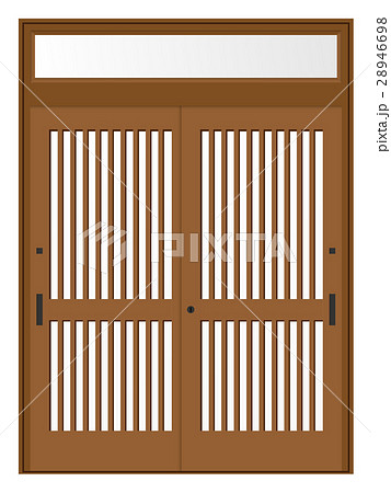 開き戸のイラスト素材