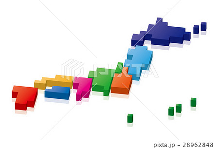 日本地図 日本 地図 シンプルのイラスト素材