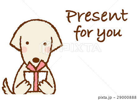 犬 バースデーカード 誕生日 プレゼントの写真素材