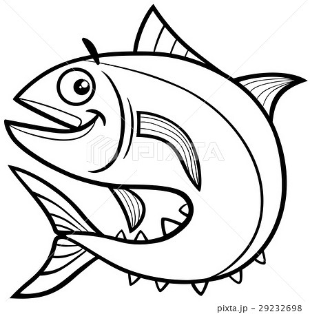 魚 黒白 白黒 面白いのイラスト素材