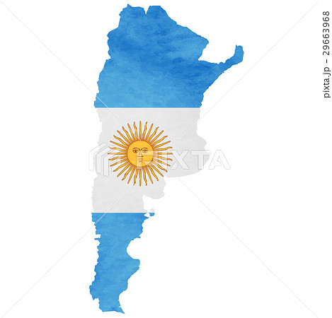 アルゼンチン 国旗のイラスト素材