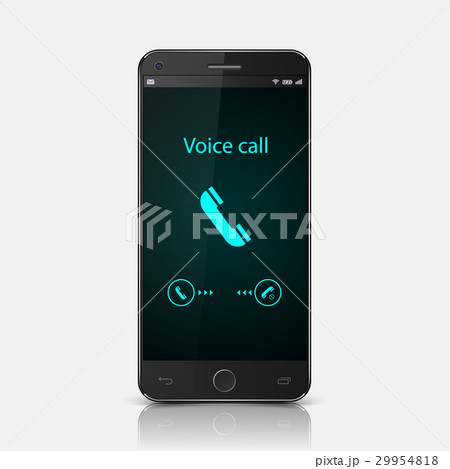 Smartphone With Incoming Call On Display Vectorのイラスト素材